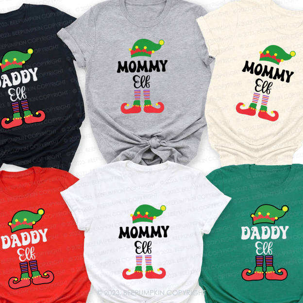 Personalized Custom Christmas Elf Family Matching Shirts Beepumpkin