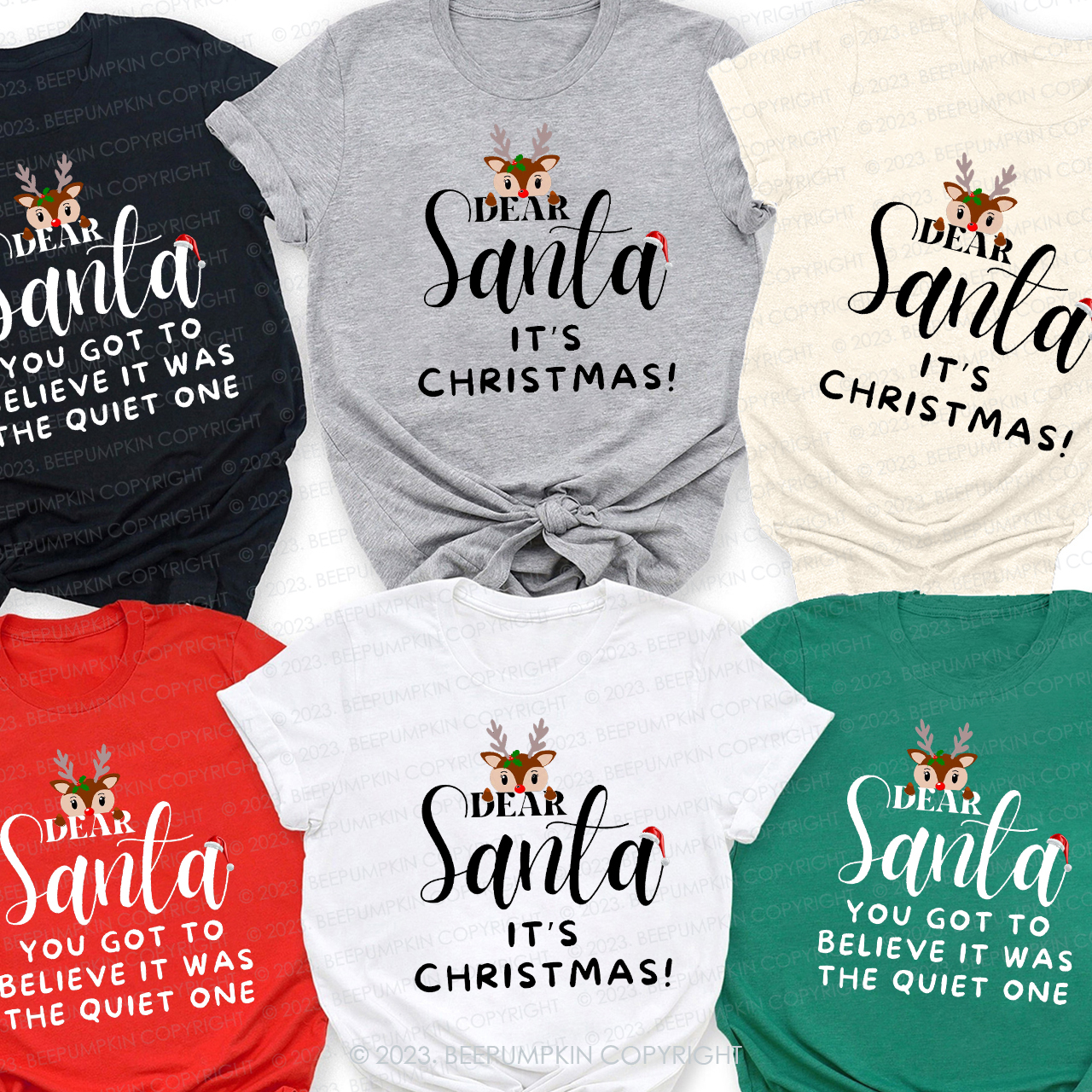 Dear Santa We Good for Everthing Family Christmas Matching Tees Beepumpkin