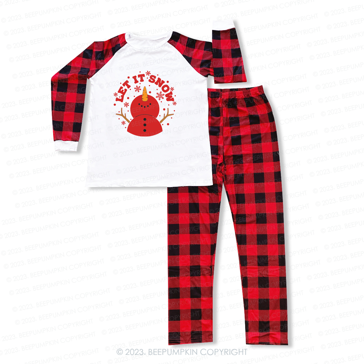 Let It Snow Welcome Christmas With a Cute Snowman Pajamas