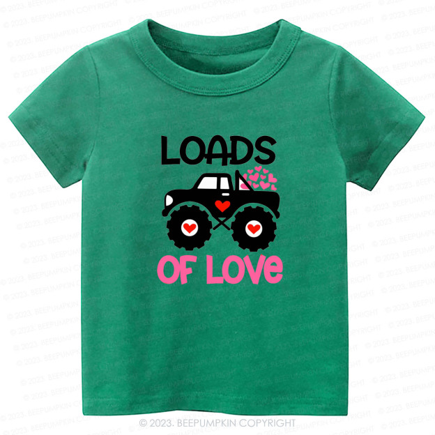 Loads of Love Valentines Truck -Toddler Tees