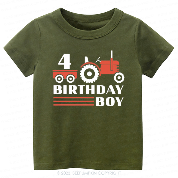 Boy Birthday Tractor -Toddler Tees