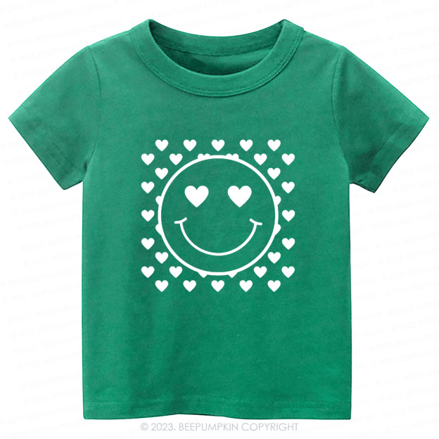 Love Smile Face Valentines Day Kids Tees