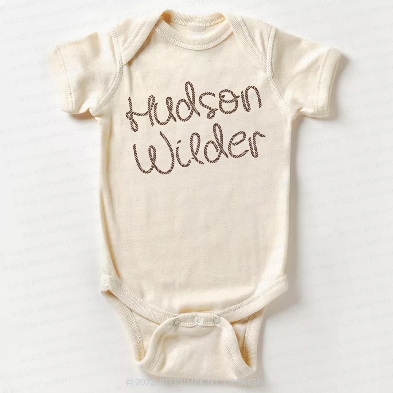 Western Rope With Custom Name Bodysuit For Baby