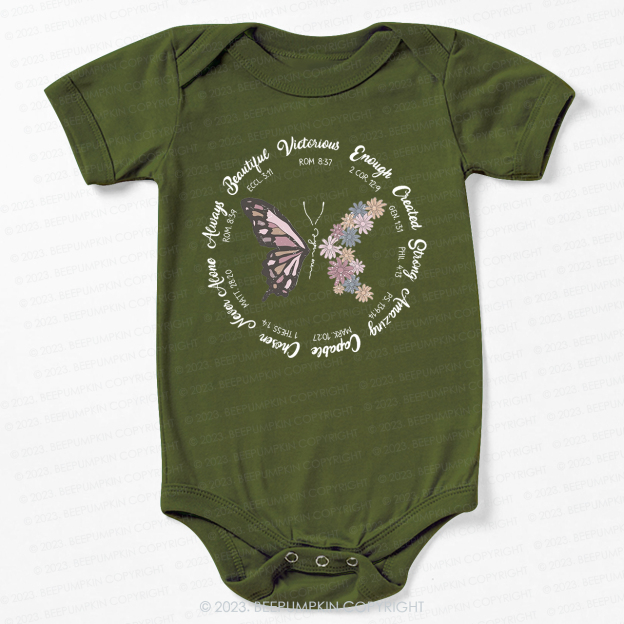 Butterfly Jesus Bible Verse Bodysuit For Baby