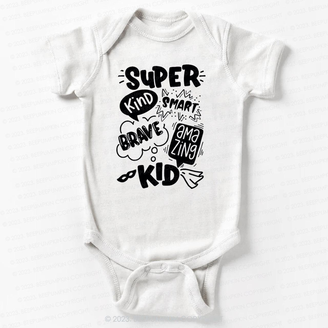 Super Hero Brave Kind Smart Bodysuit For Baby