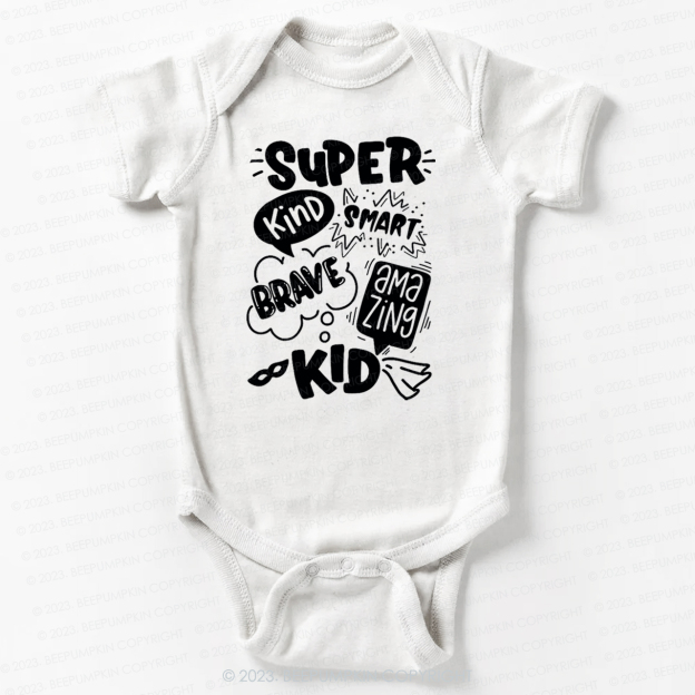 Super Hero Brave Kind Smart Bodysuit For Baby