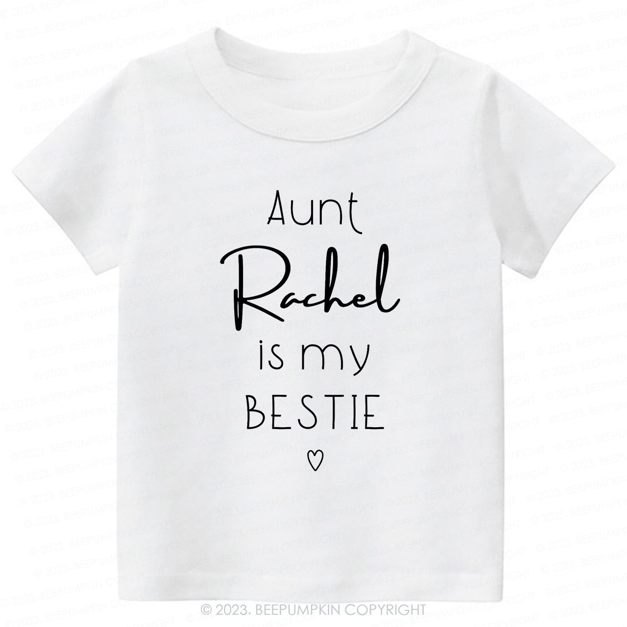 Personalized Brand Funny Aunt's Bestie  -Toddler Tees
