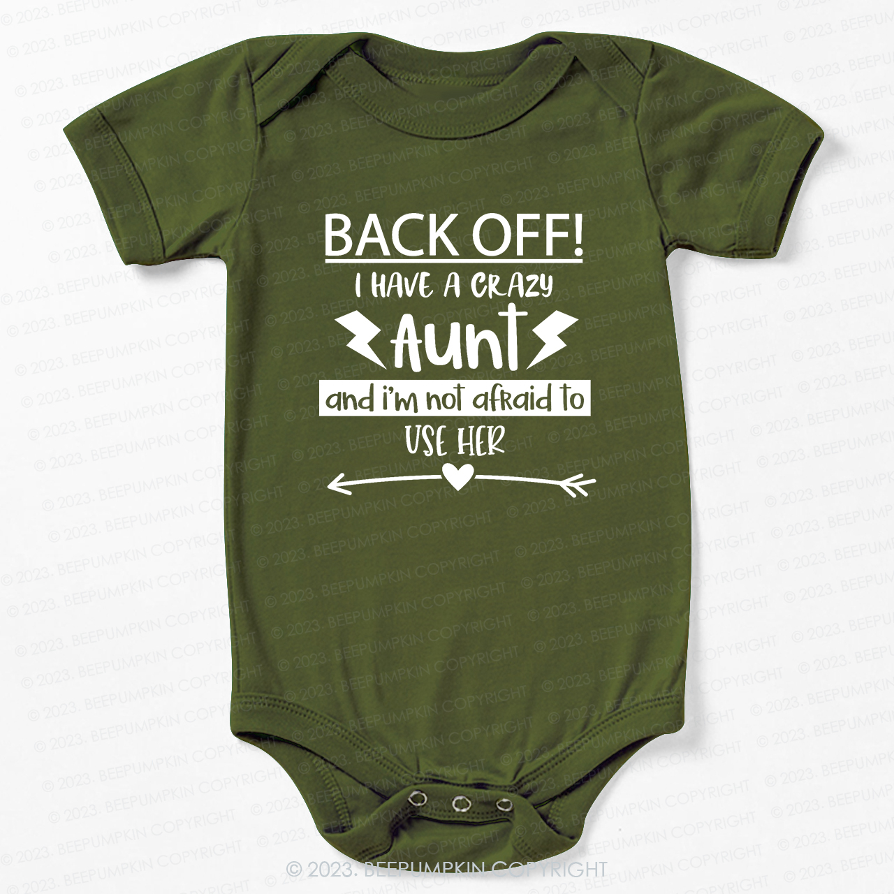 Back Off I Have A Crazy Aunt Bodysuit For Baby
