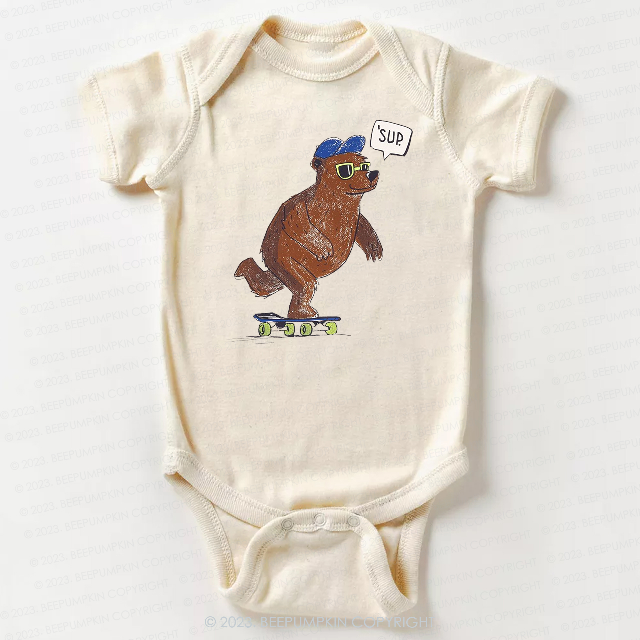 Skateboard Shoe Bear Bodysuit For Baby