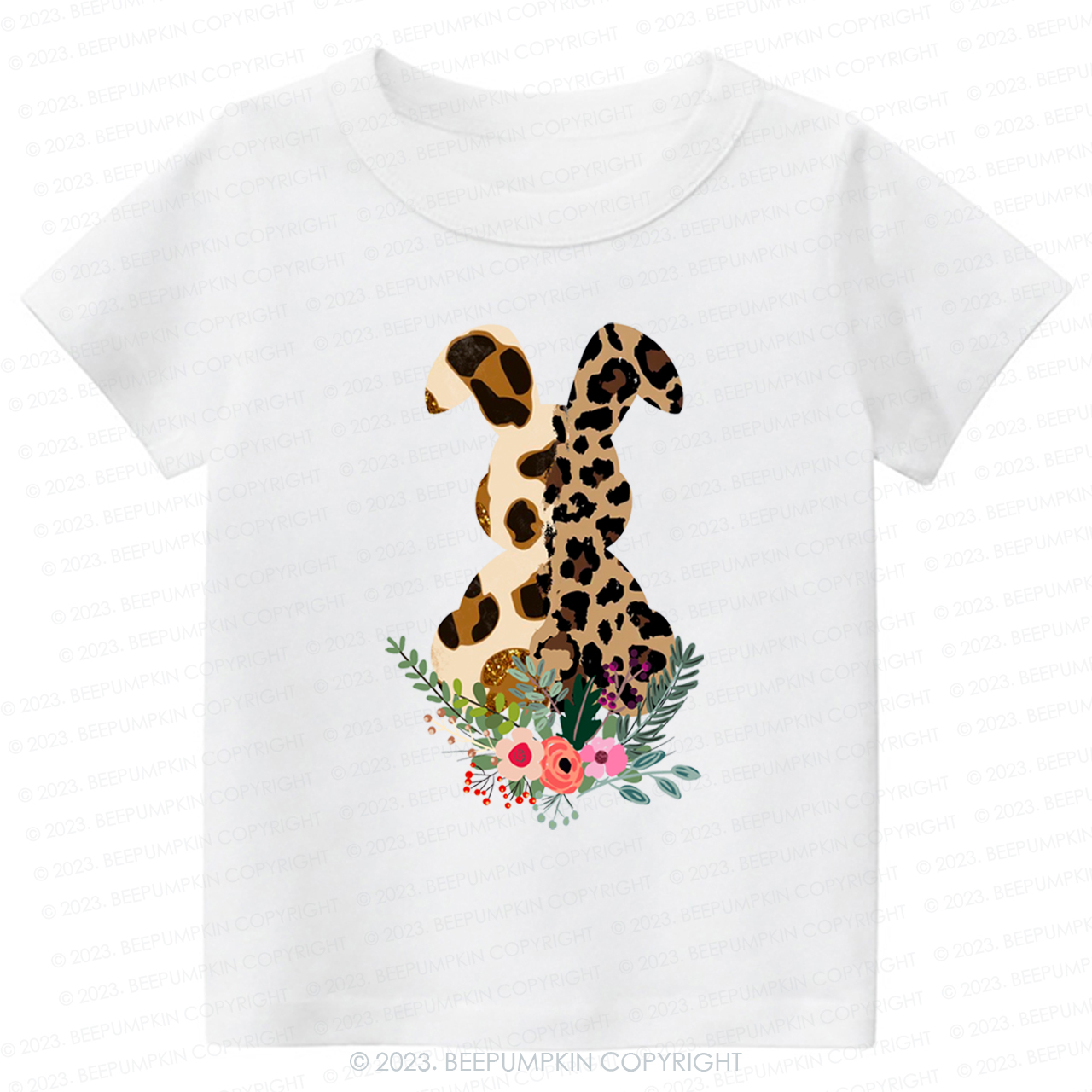 Leopard Bunny Easter-Toddler Tees