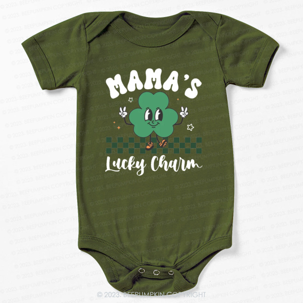 Mama's Lucky Charm St.Patricks Day Bodysuit For Baby