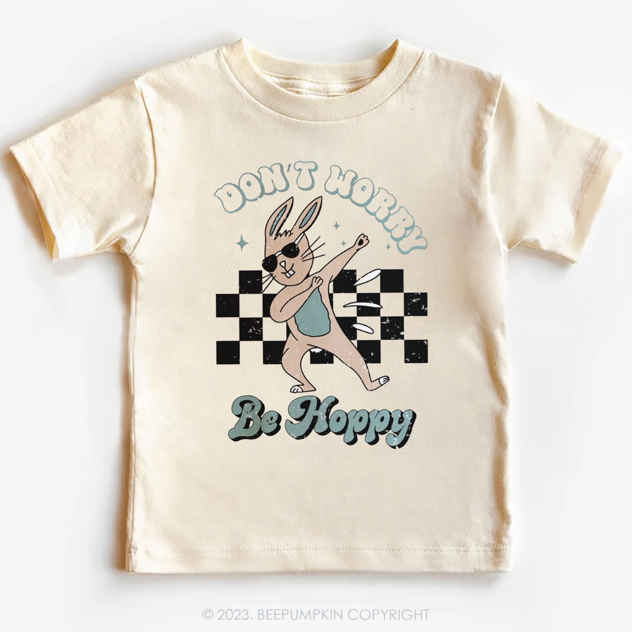 Dont Worry Be Hoppy Easter Toddler Tees