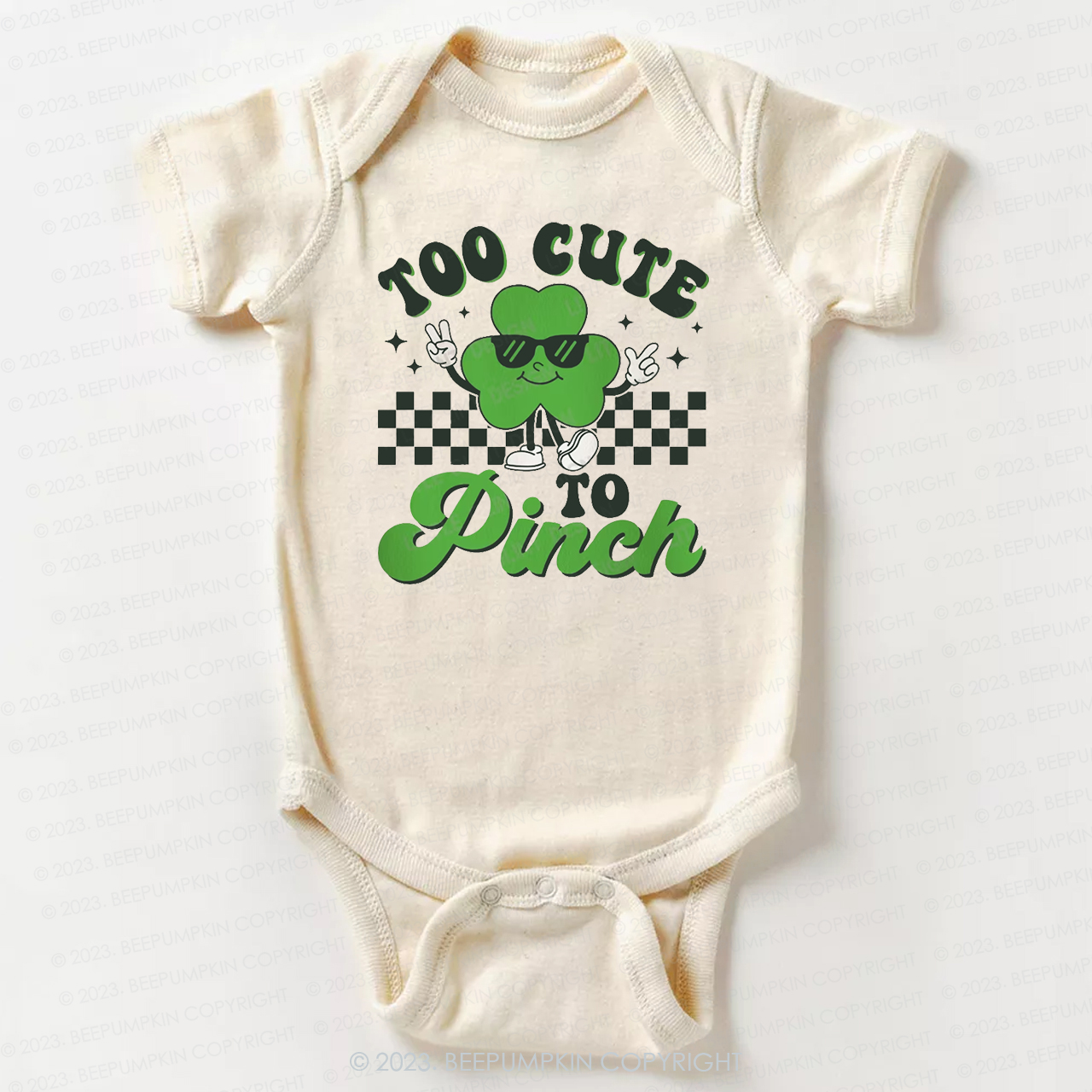 Too Cute To Pinch St.Patricks Day Bodysuit For Baby