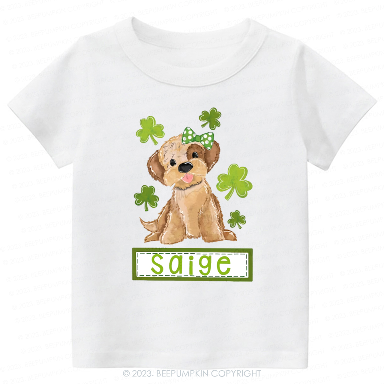 Polka Dot Bow Dog -Toddler Tees