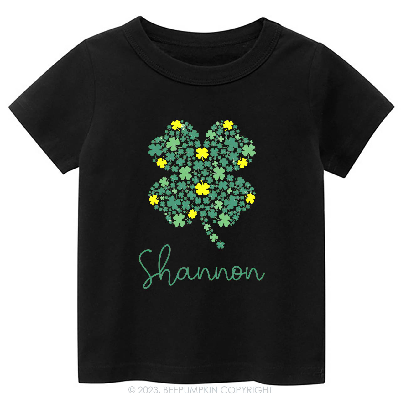 Personalized Cute Shamrock St.Patricks Day -Toddler Tees