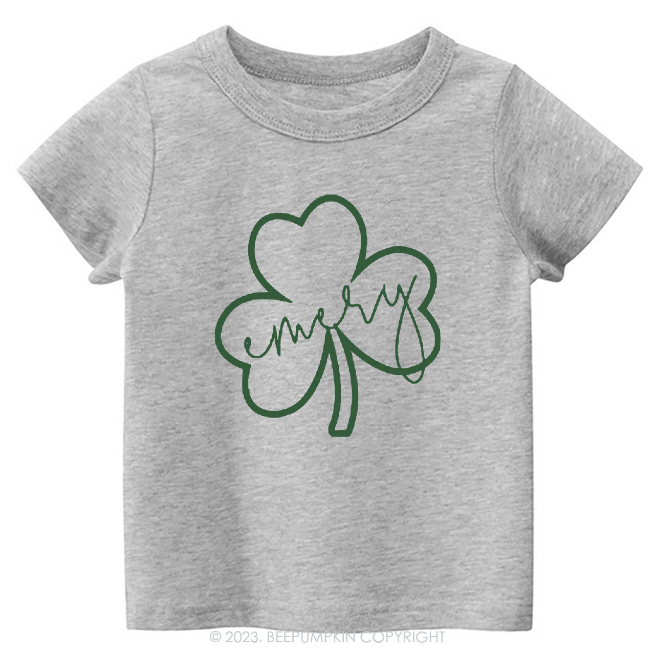 Shamrock Glitter Name St.Patricks Day -Toddler Tees