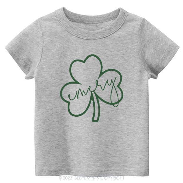 Shamrock Glitter Name St.Patricks Day -Toddler Tees