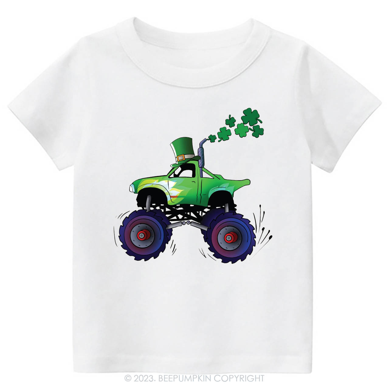 Monster Truck Crusher St.Patricks Day -Toddler Tees
