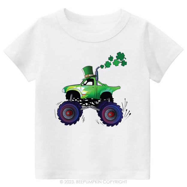 Monster Truck Crusher St.Patricks Day -Toddler Tees