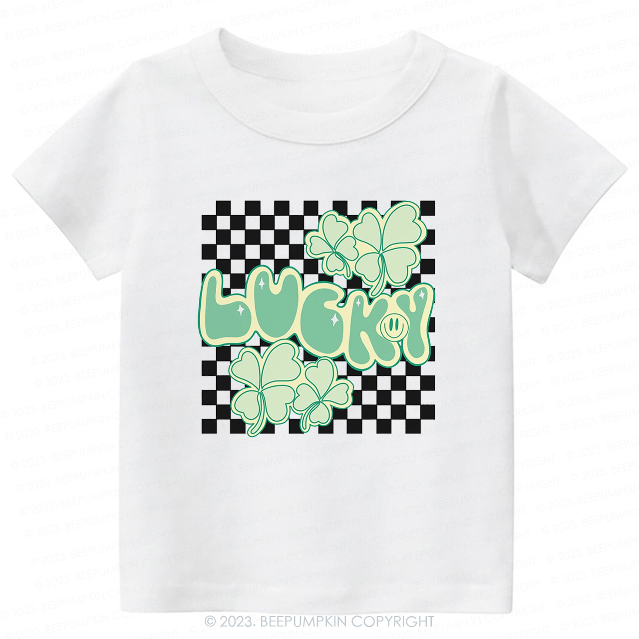 Retro Lucky Clover Leaf St.Patricks Day -Toddler Tees
