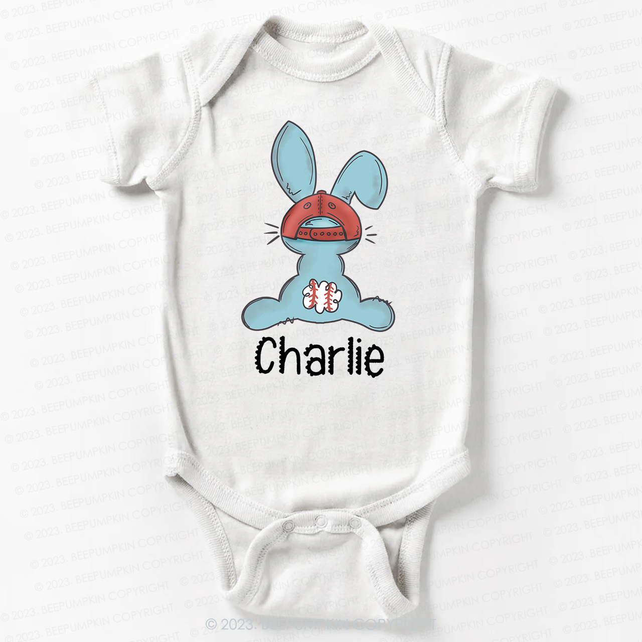 Baseball Easter Bunny Bodysuit For Baby