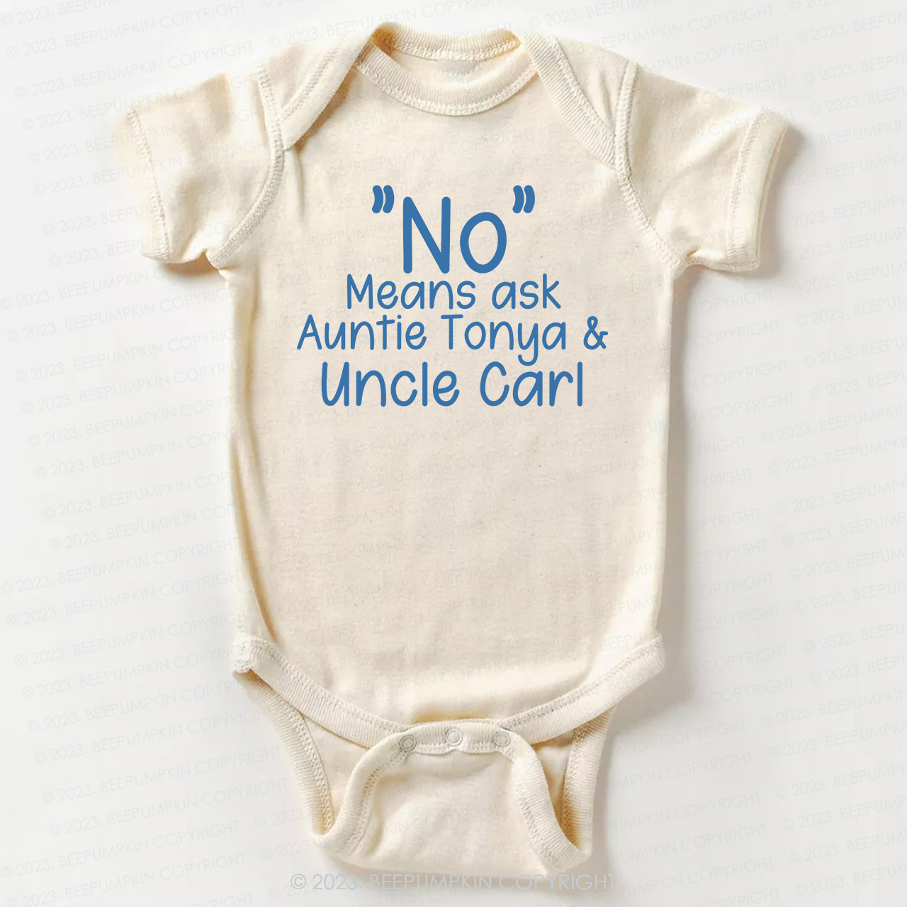 No Means Ask Auntie And Uncle Bodysuit For Baby