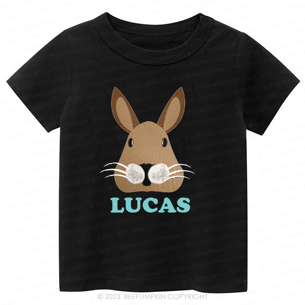 Personalized Easter Brown Bunny -Toddler Tees