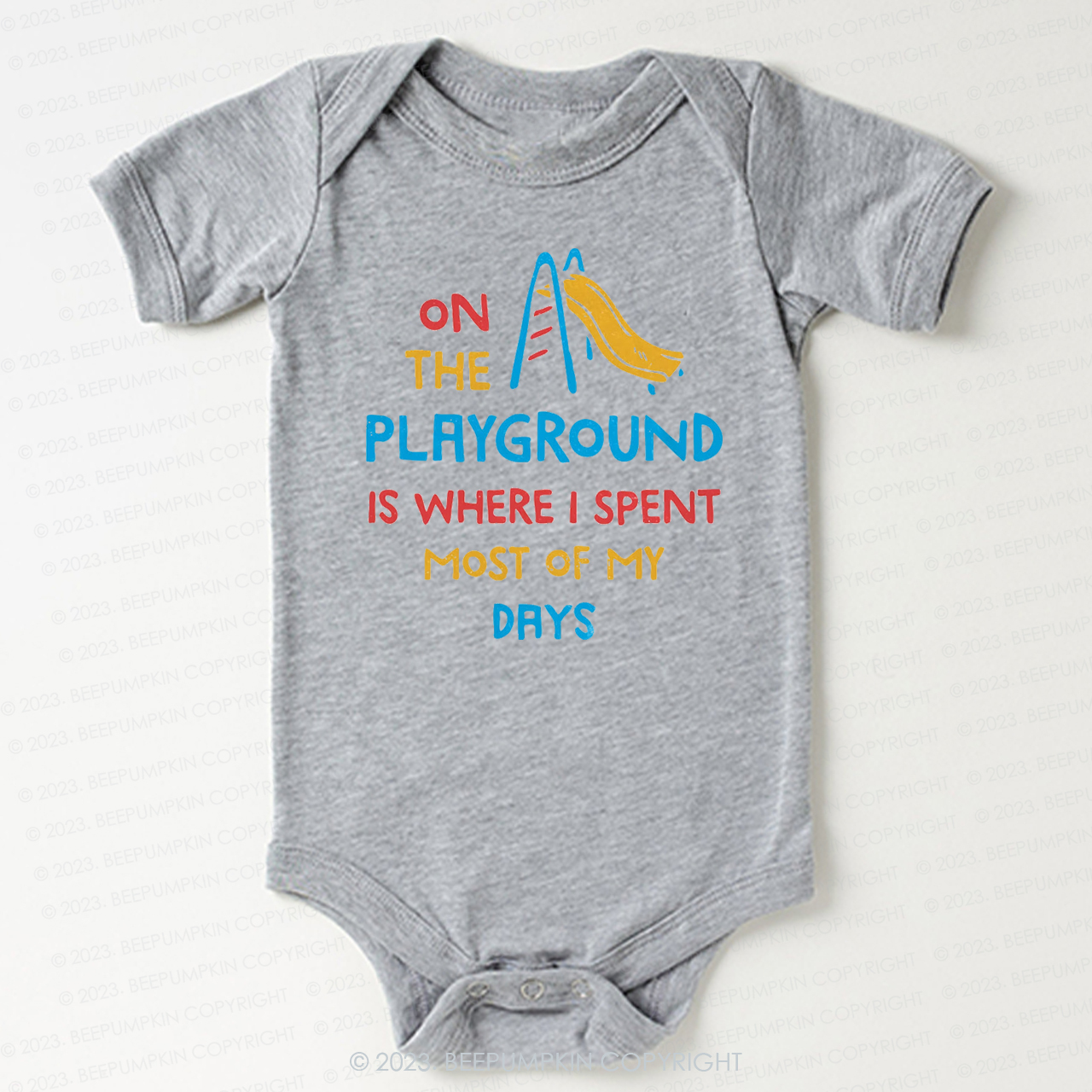 On The Playground Is Where I Spent Most Of My Days Bodysuit For Baby
