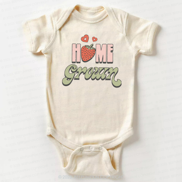 Vegan Natural Home Grown Bodysuit For Baby