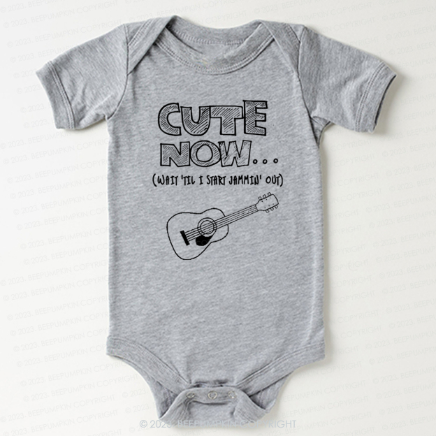 Guitar CUTE NOW Wait Til I Start Jammin Out Bodysuit For Baby