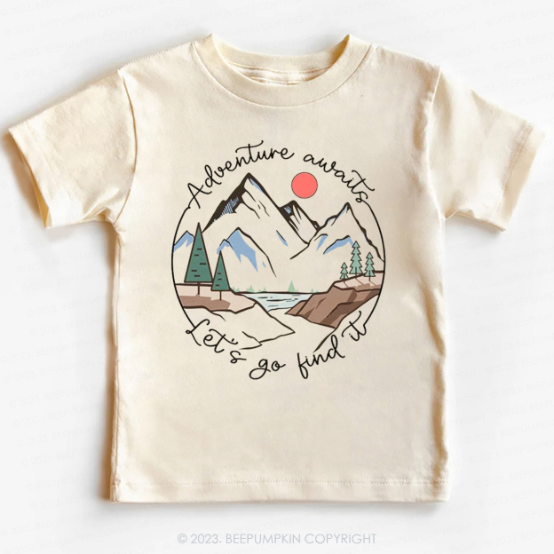 Adventure Awaits Let's Go Find It Kids Shirt