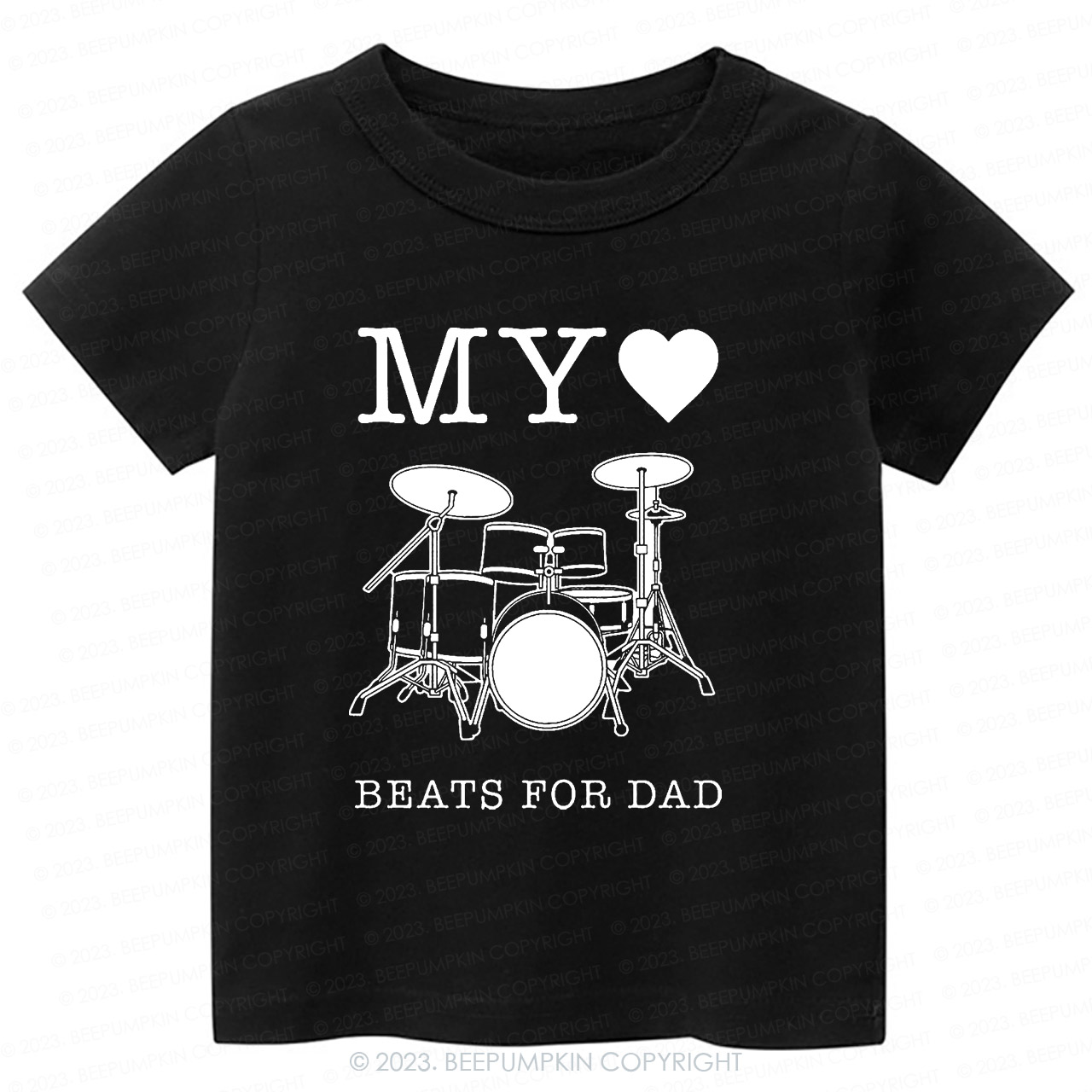 My Heart Beats For Dad Kids Shirt