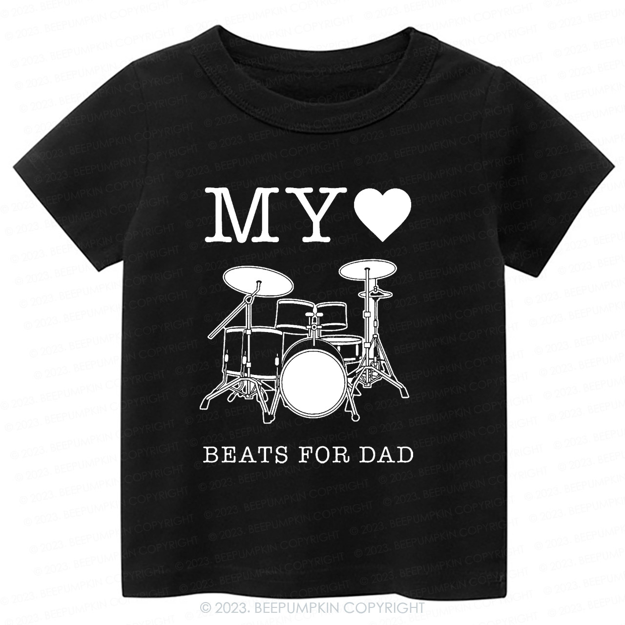 My Heart Beats For Dad Kids Shirt