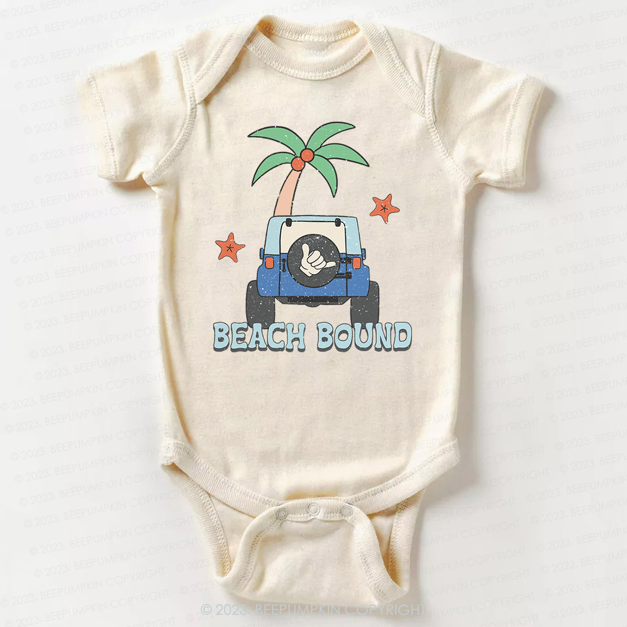 Beach Bound Car And Tree Bodysuit For Baby