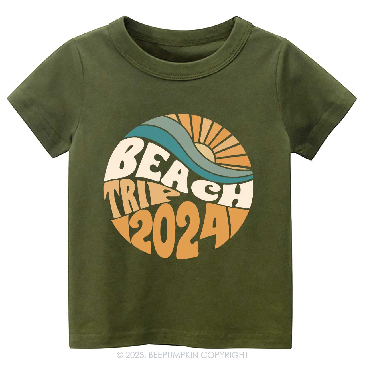 Beach Trip 2024 Tree Kids Shirt