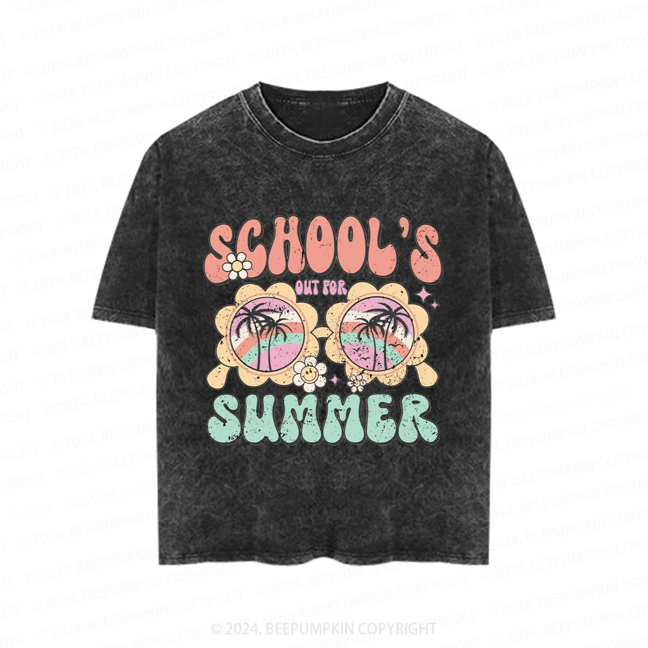 Salt Water And Sun-Kissed Toddler&Kids Washed Tees          Sale-Beepumpkin™