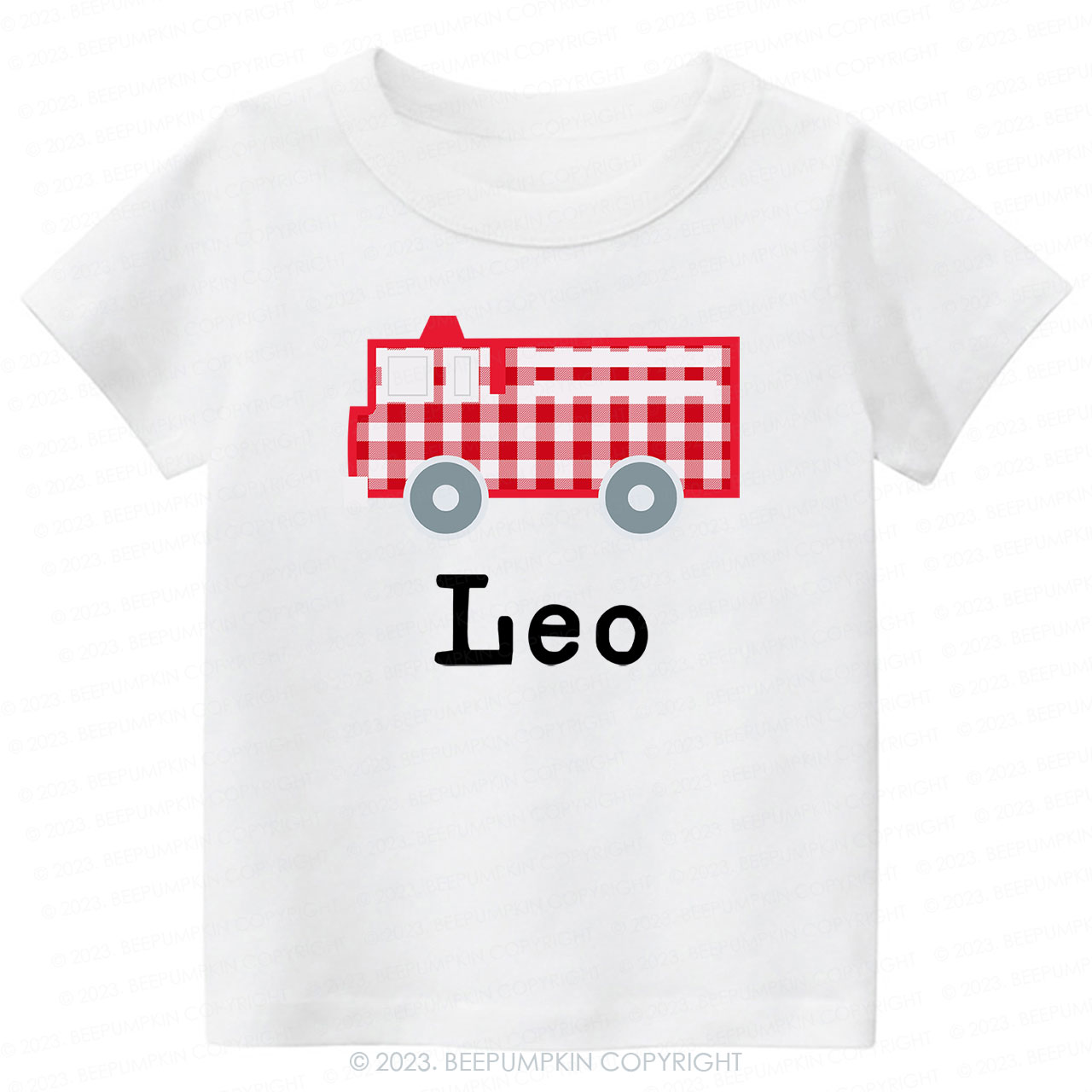 Personalized Fire Truck Shirt For Kids
