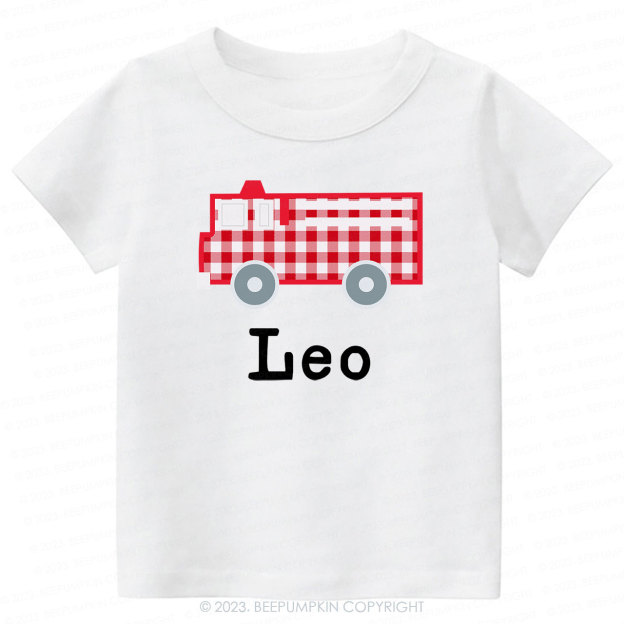 Personalized Fire Truck Shirt For Kids