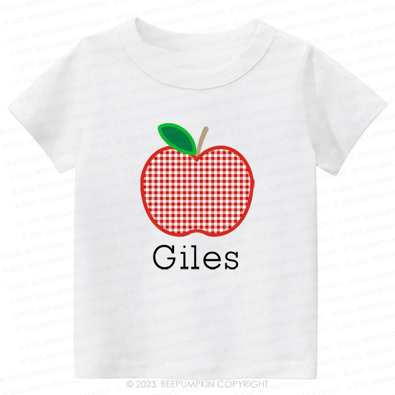 Personalized Apple Applique Shirt For Kids