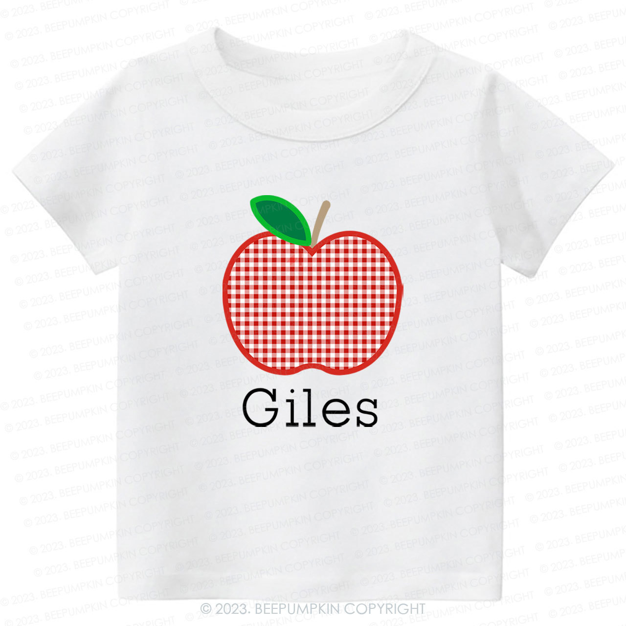 Personalized Apple Applique Shirt For Kids