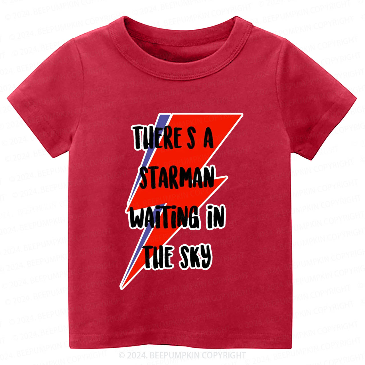 Red And Black Lightning Toddler&Kids Tees 8