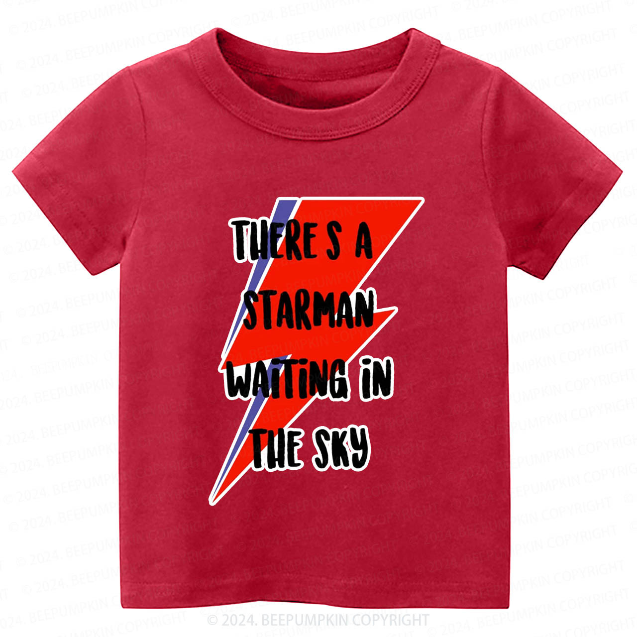 Red And Black Lightning Toddler&Kids Tees 8