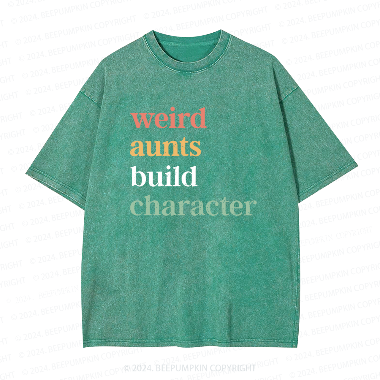 Weird Aunt Build Character Auntie Washed Tees