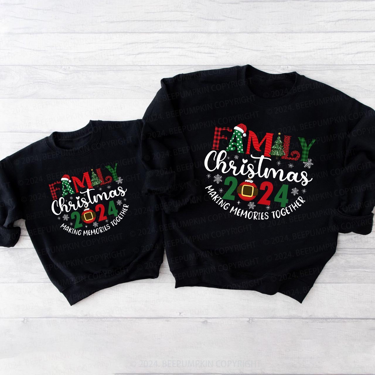 Family Christmas 2024 Making Memories Together Sweatshirts