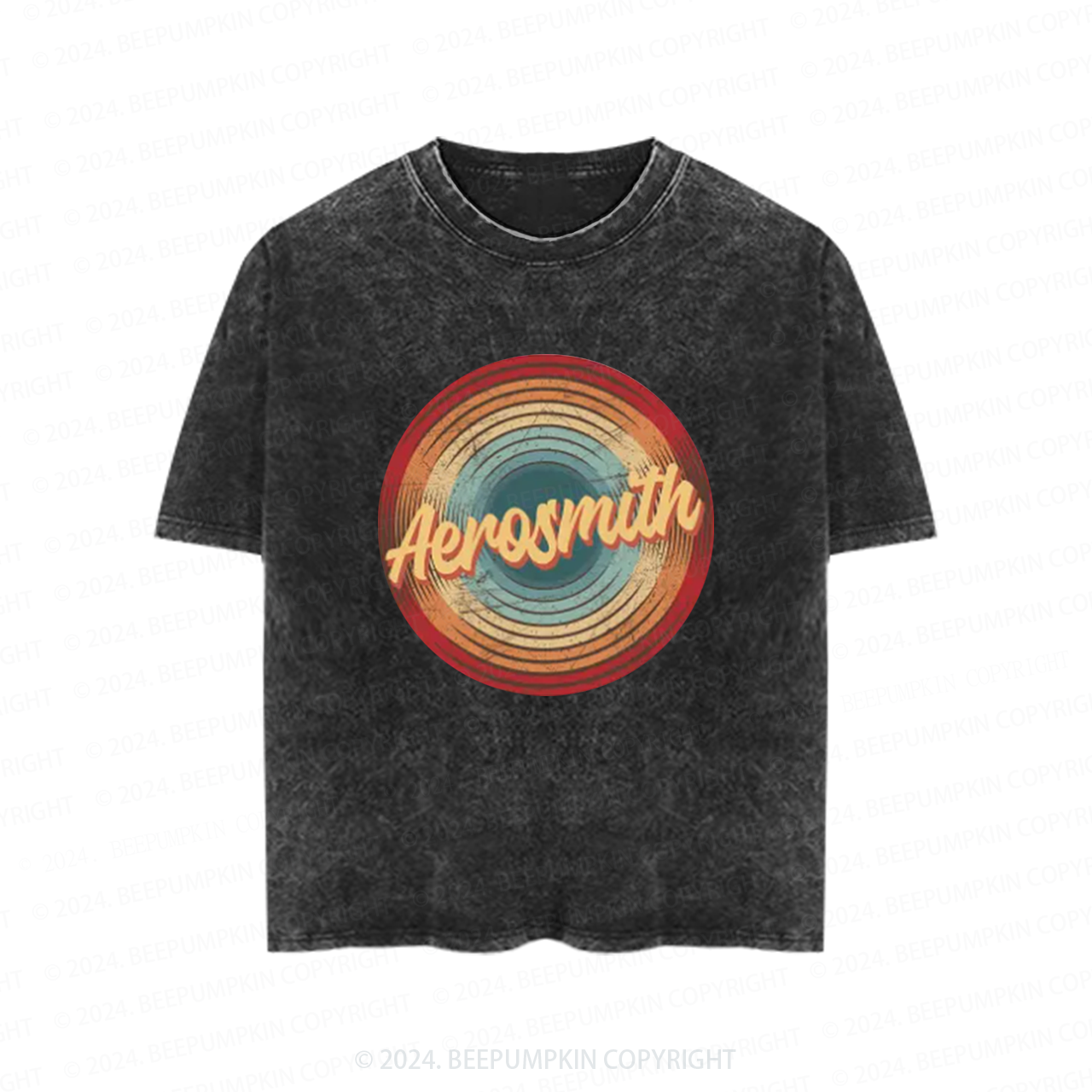 Rock n Roll Vintage Circle Toddler&Kids Washed Tees          