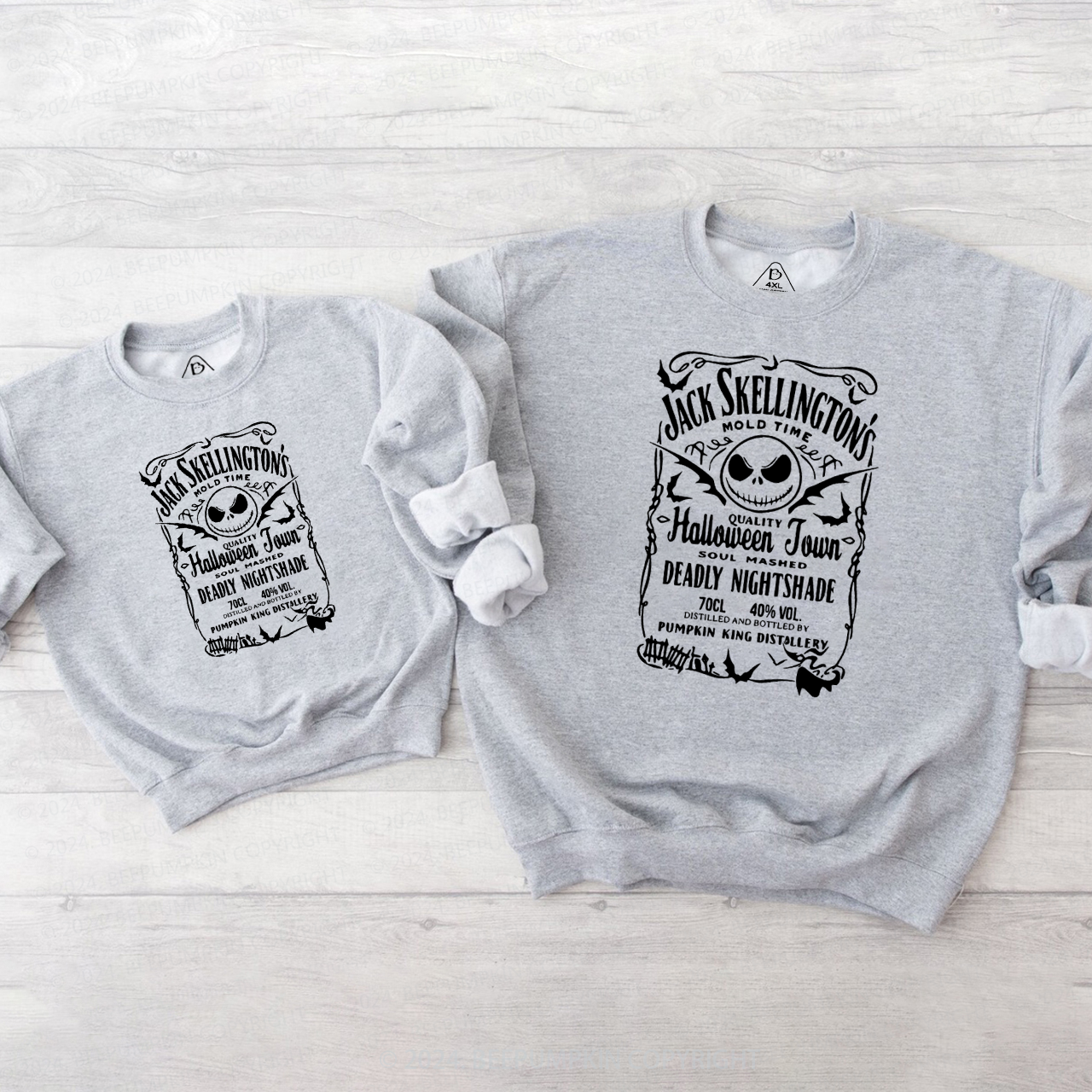 Cute Skeleton Halloween Family Matching Sweatshirt