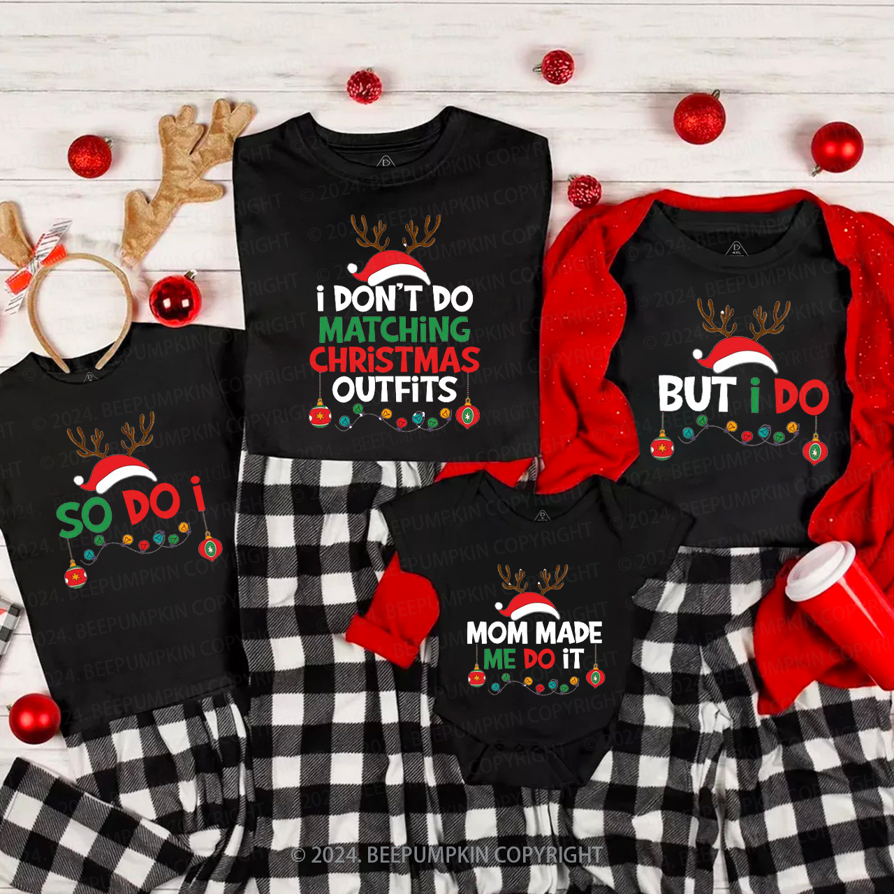 Personalized  But I do Funny Christmas Group Family Matching T-Shirts