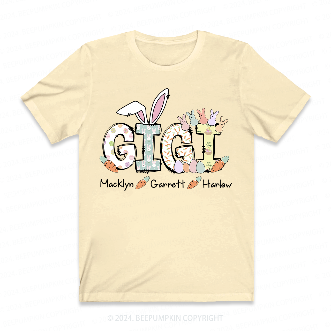 Grandma Bunny With Gigi Easter Tees