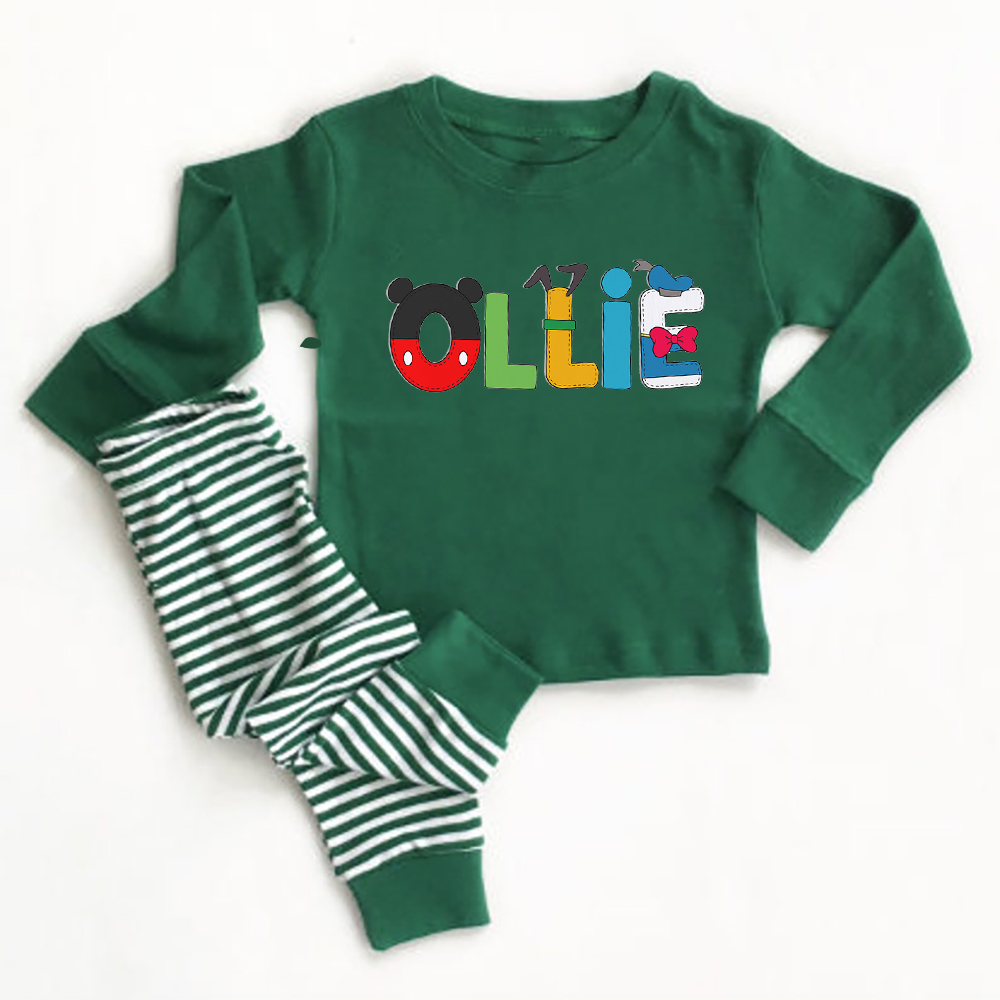 Personalized Vacation Character Name Loungewear Pajamas
