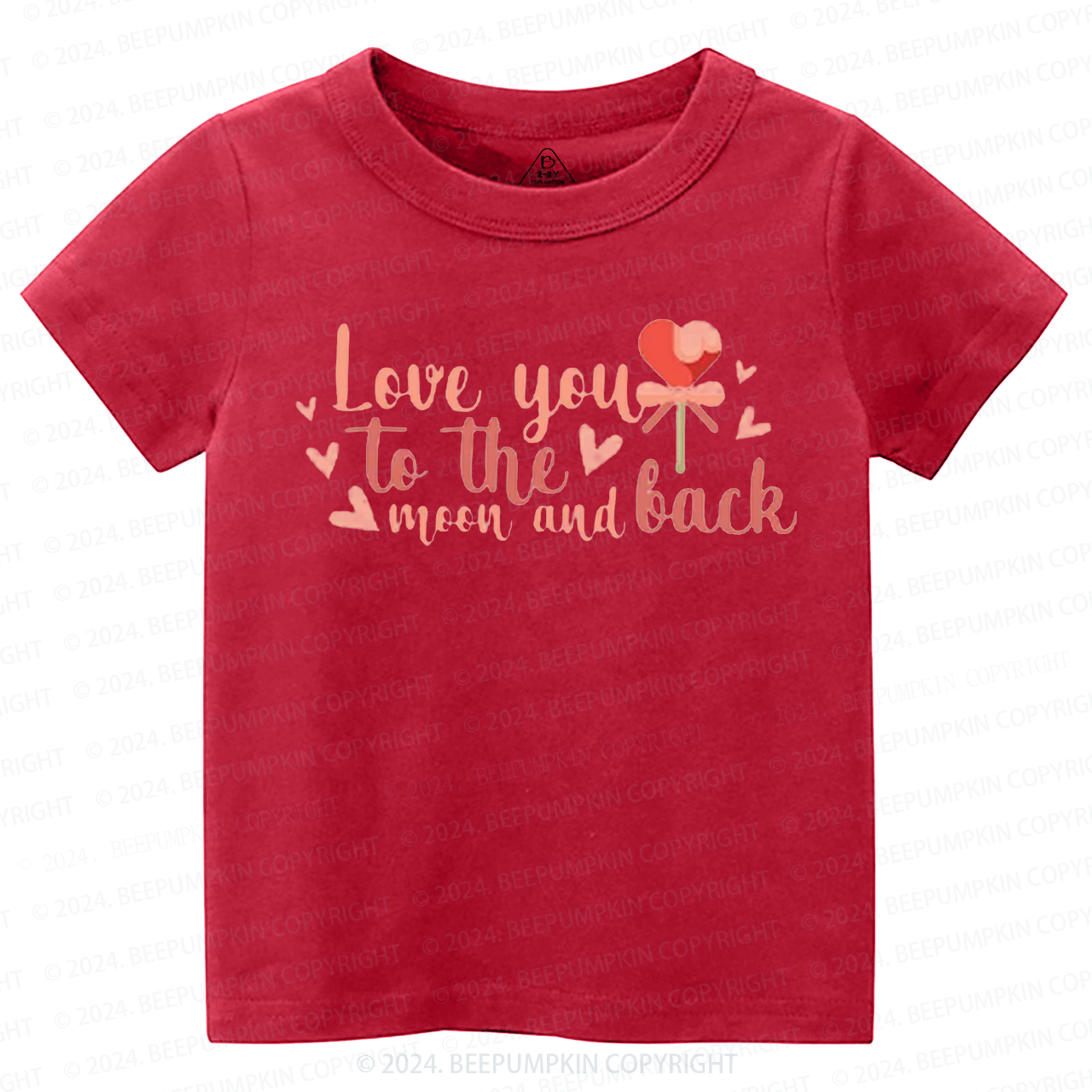 Love You To The Moon And Back Kids Shirt For Valentine